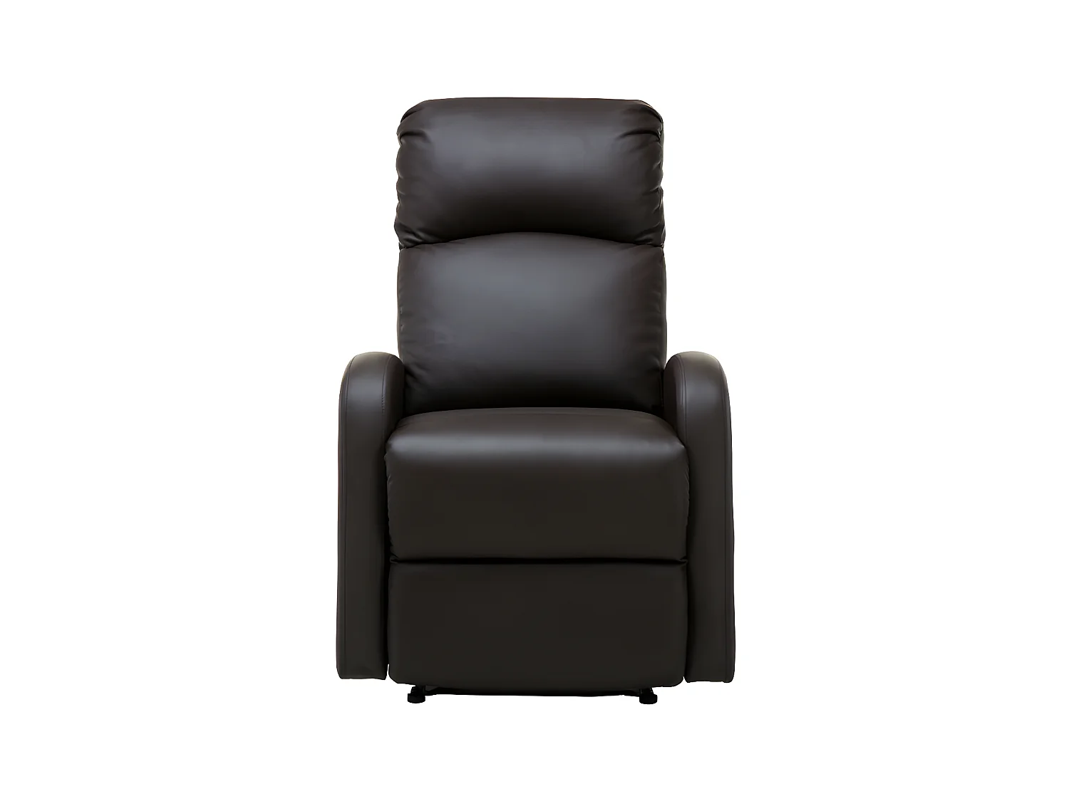 Sillón relax de piel sintética ISAO - Marrón