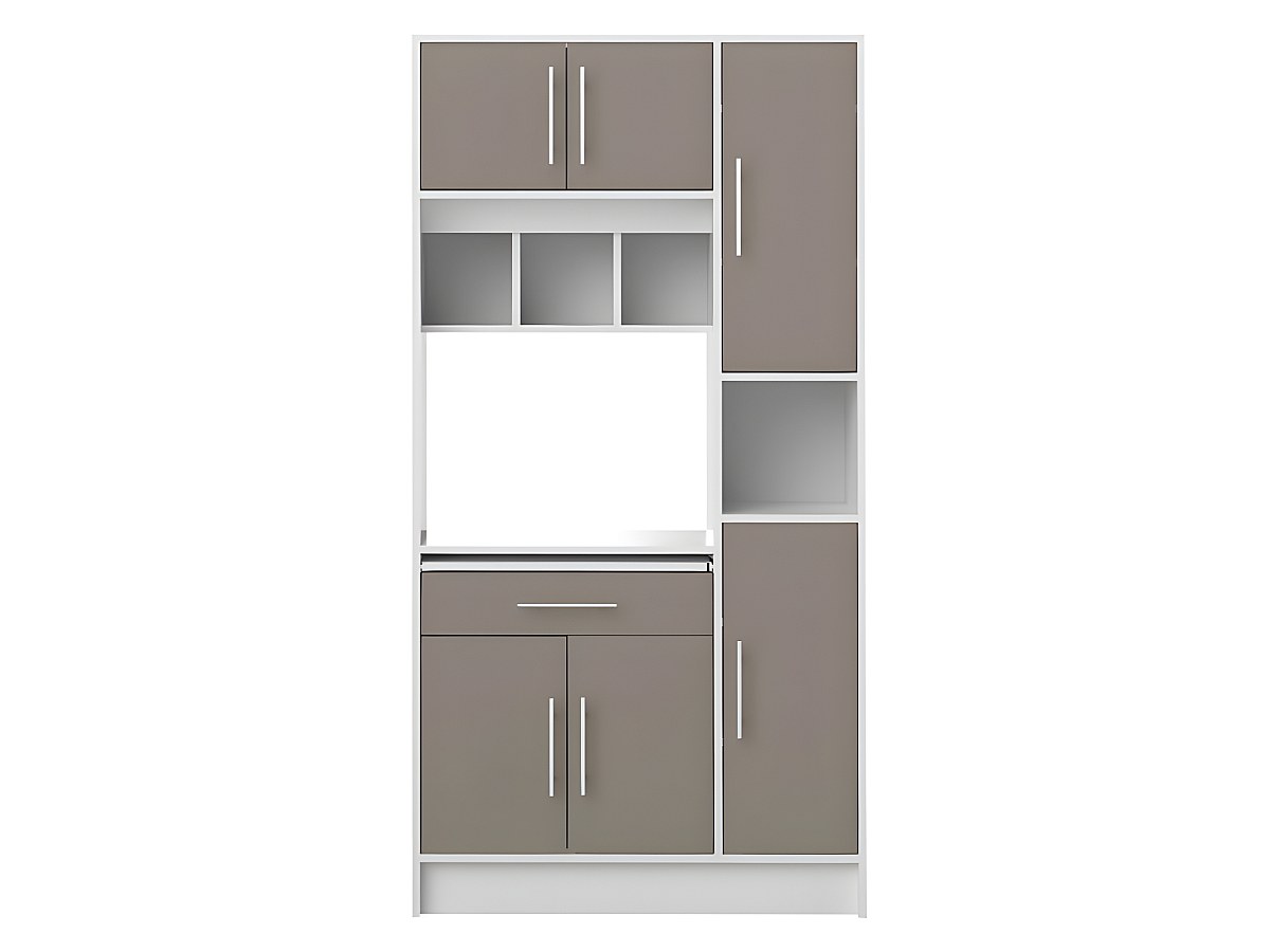 Aparador de cocina 5 puertas 4 huecos color gris MADY