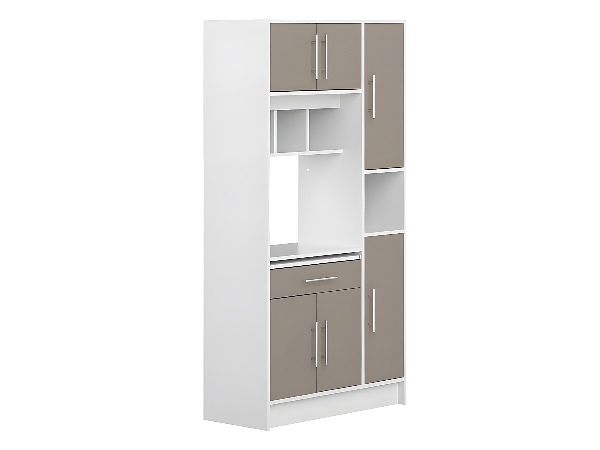 Aparador de cocina 5 puertas 4 huecos color gris MADY