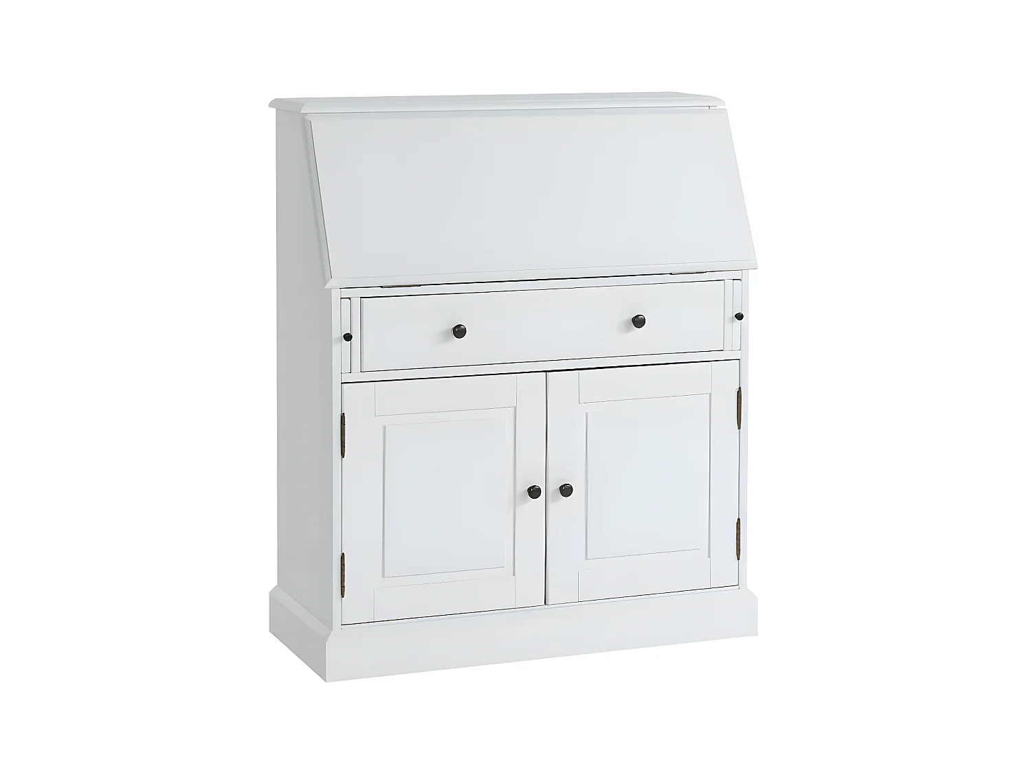 Scrittoio con cassetti in Pino e MDF Bianco - CLEORE