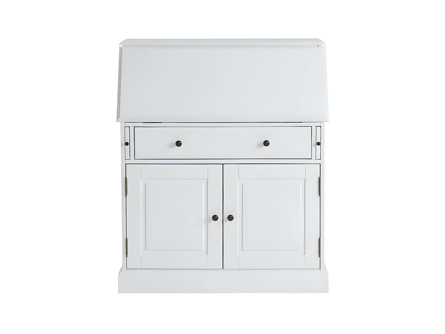 Scrittoio con cassetti in Pino e MDF Bianco - CLEORE