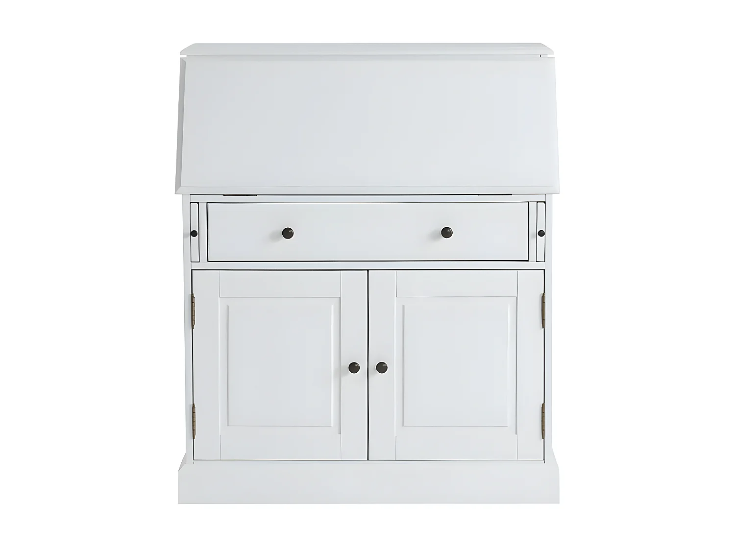 Secretária em pinho e MDF cor branco - CLEORE