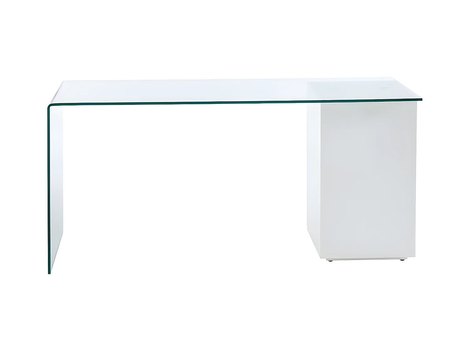 Schreibtisch mit 4 Schubladen - Sicherheitsglas & MDF - MURIEL