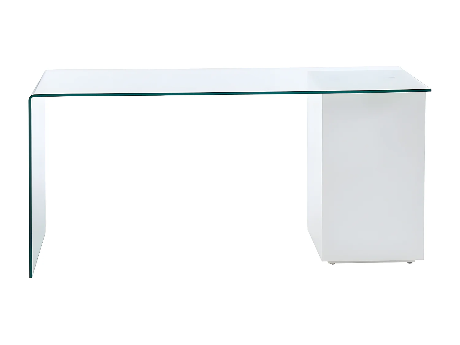 Schreibtisch mit 4 Schubladen - Sicherheitsglas & MDF - MURIEL