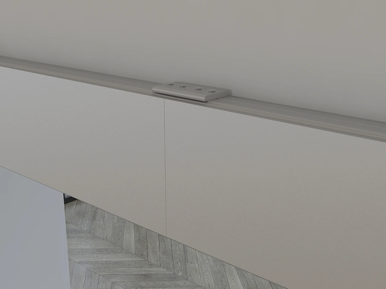 Dubbelwandige schuifdeur met opbouwsysteem - H205 x L166cm - Gehard glas - ASTANA