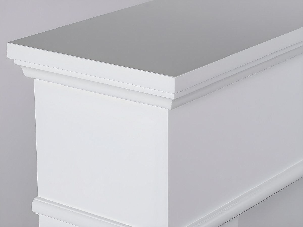 Chimenea eléctrica con marco VESUVIA – Color Blanco