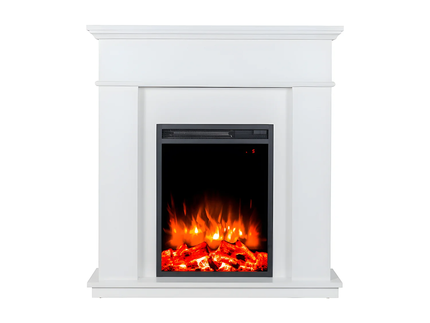 Lareira eléctrica de pousar VESUVIA - com cobertura - C98 x L24 x A102.5cm - Branco