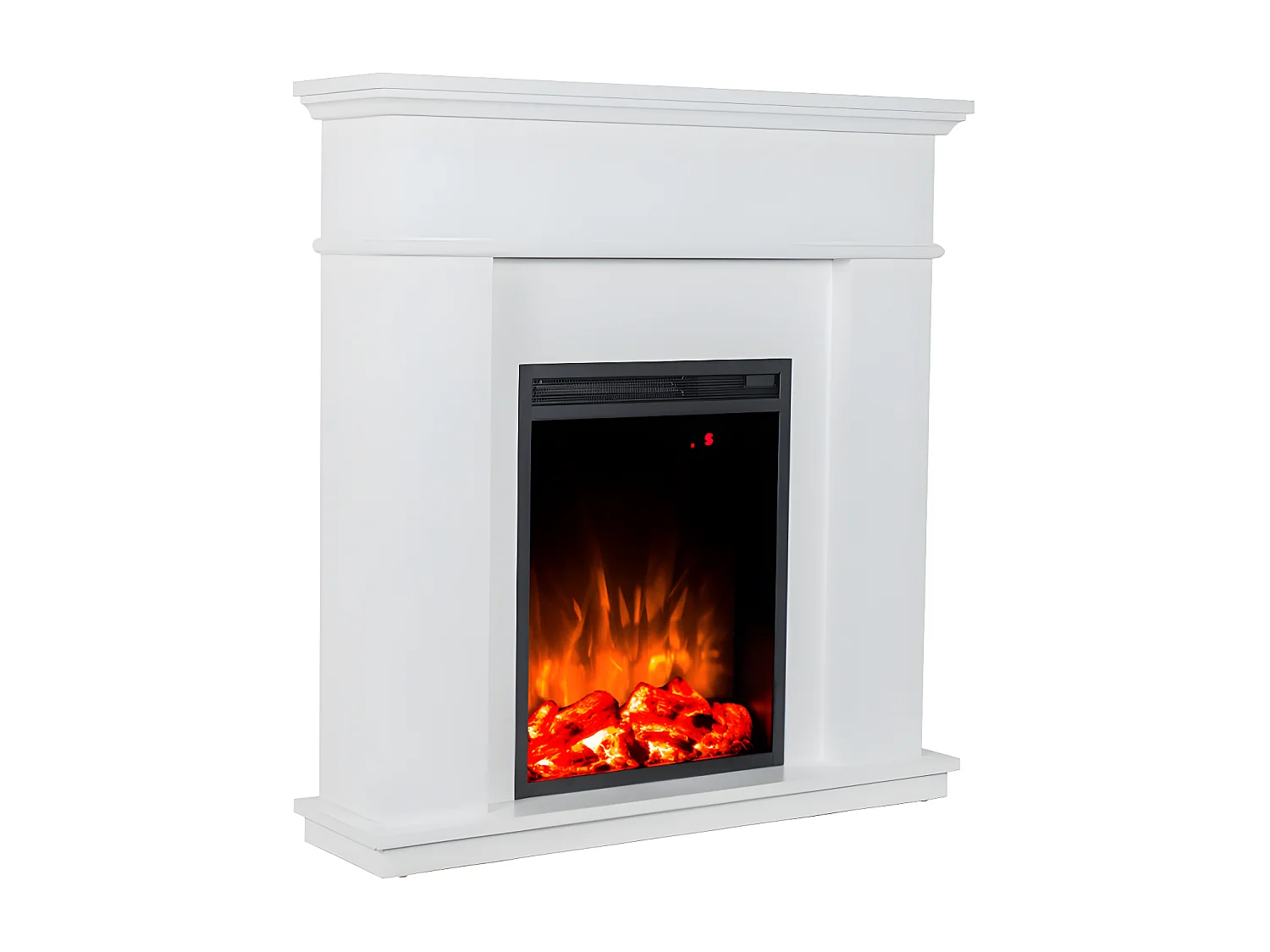 Lareira eléctrica de pousar VESUVIA - com cobertura - C98 x L24 x A102.5cm - Branco