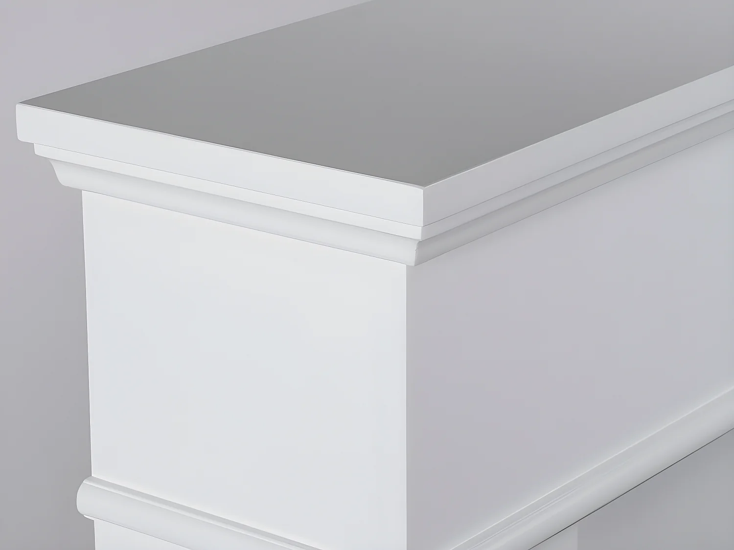 Lareira eléctrica de pousar VESUVIA - com cobertura - C98 x L24 x A102.5cm - Branco