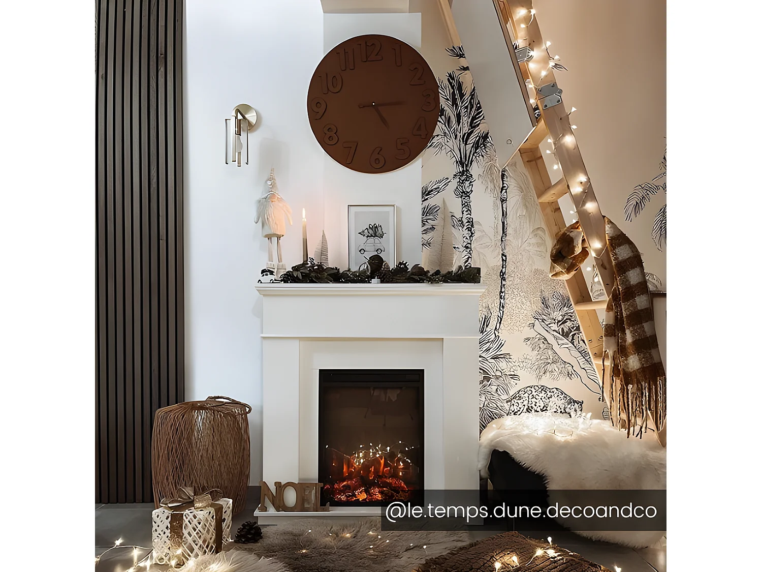 Lareira eléctrica de pousar VESUVIA - com cobertura - C98 x L24 x A102.5cm - Branco