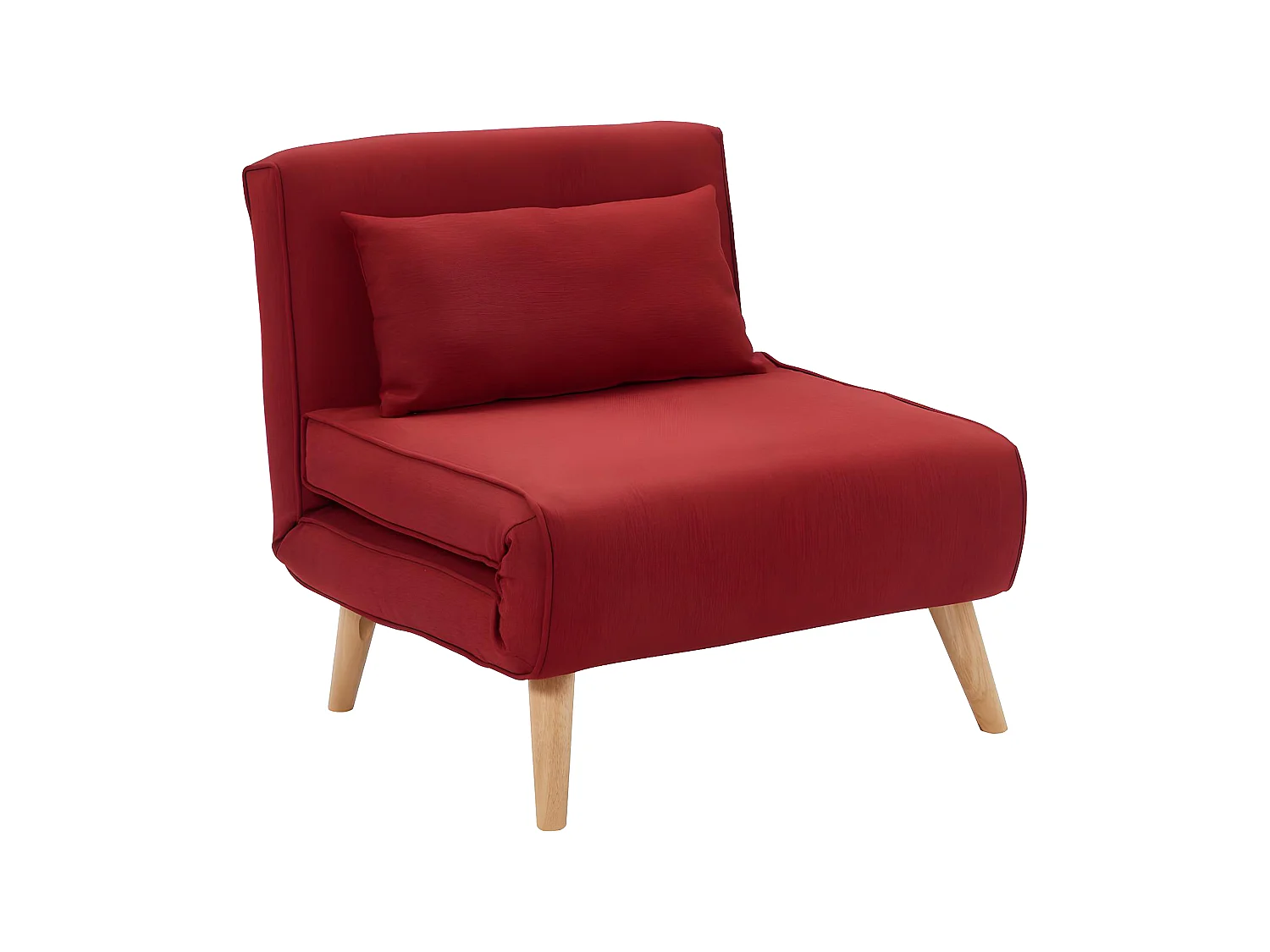 POSIO konvertibel lænestol i stof - Rød