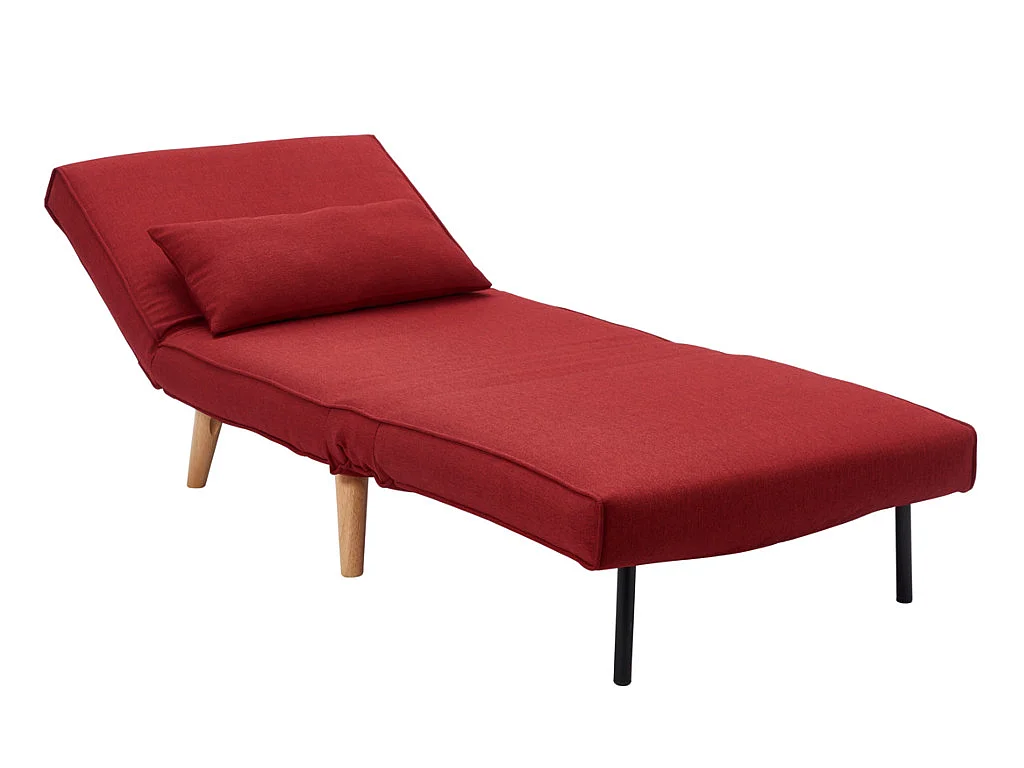 Poltrona letto in tessuto Rosso - POSIO