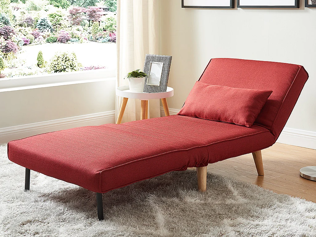 Poltrona letto in tessuto Rosso - POSIO