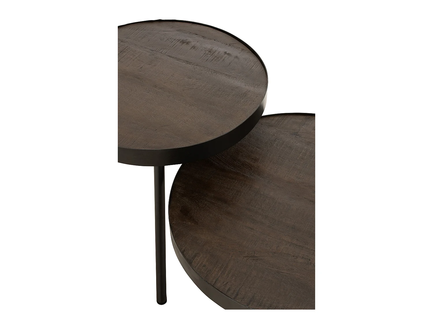 Table d'Appoint Gigogne en Bois "Fien" 60cm Marron