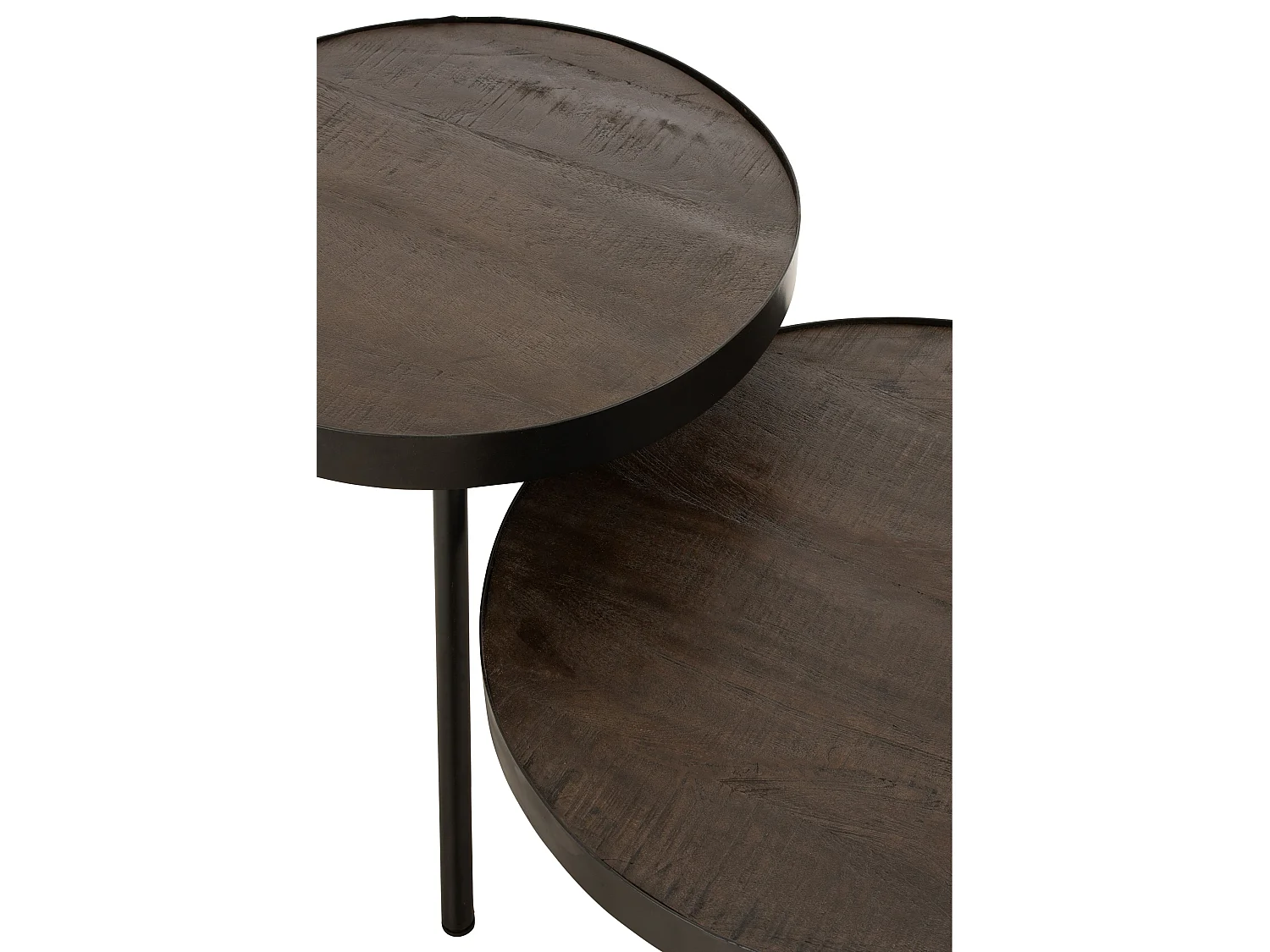 Table d'Appoint Gigogne en Bois "Fien" 60cm Marron