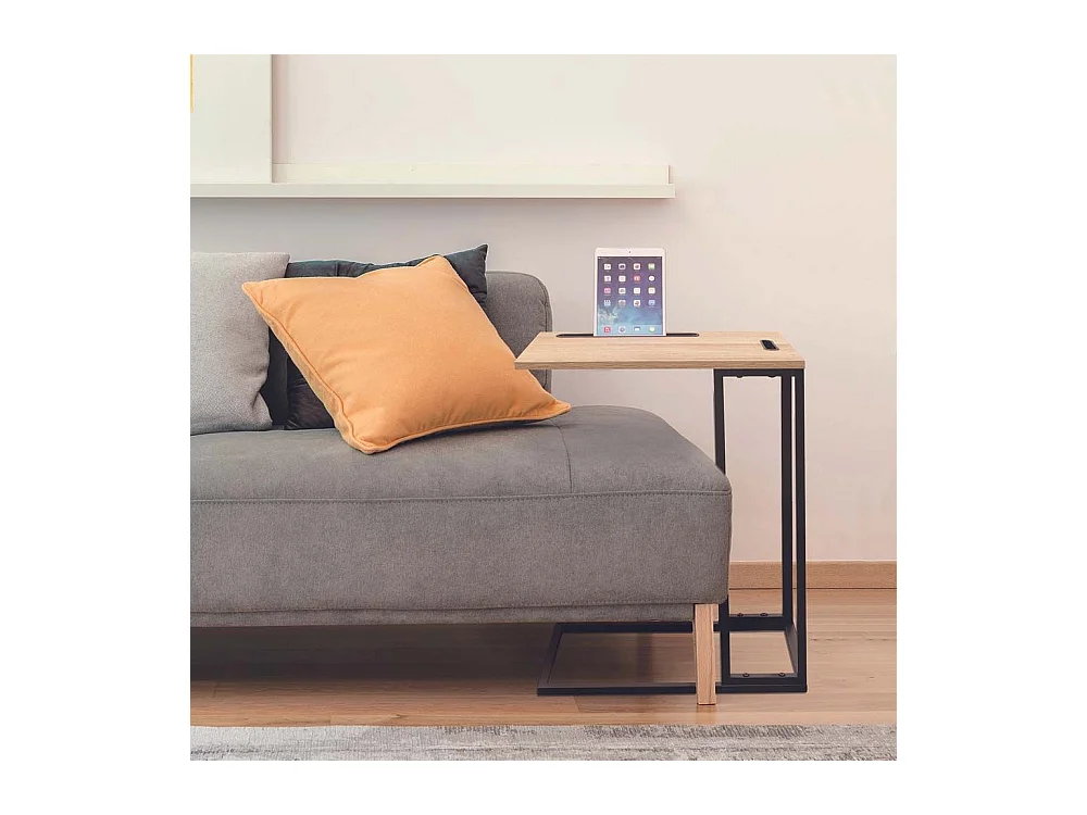 Table D Appoint Support Tablette Marron, Noir