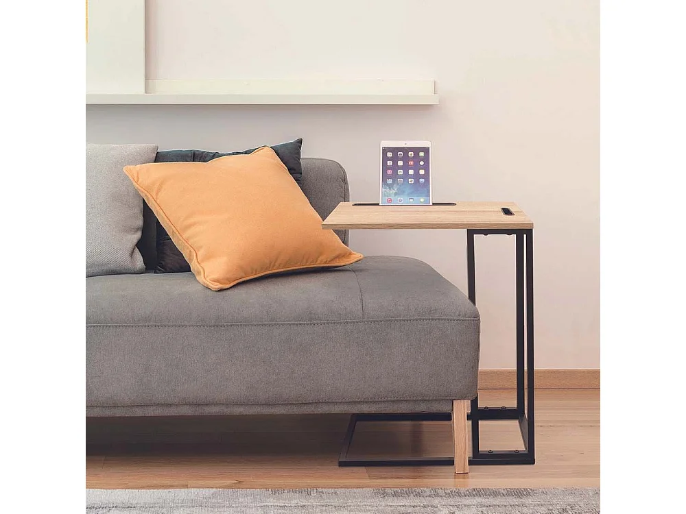 Table D Appoint Support Tablette Marron, Noir