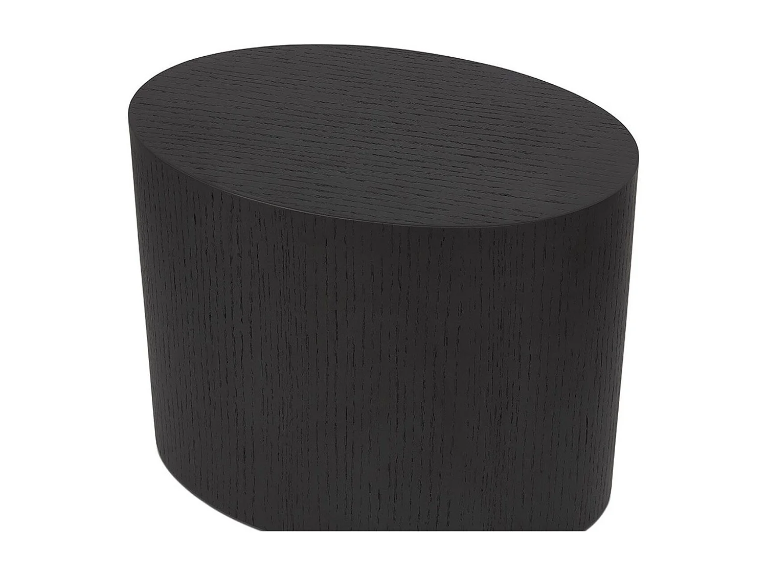 Lot de 2 Tables d'Appoint en Bois "Ibla" 48cm Noir