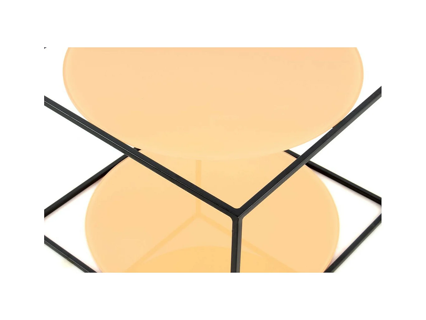 Table d'Appoint Design "Cody" 50cm Orange & Noir