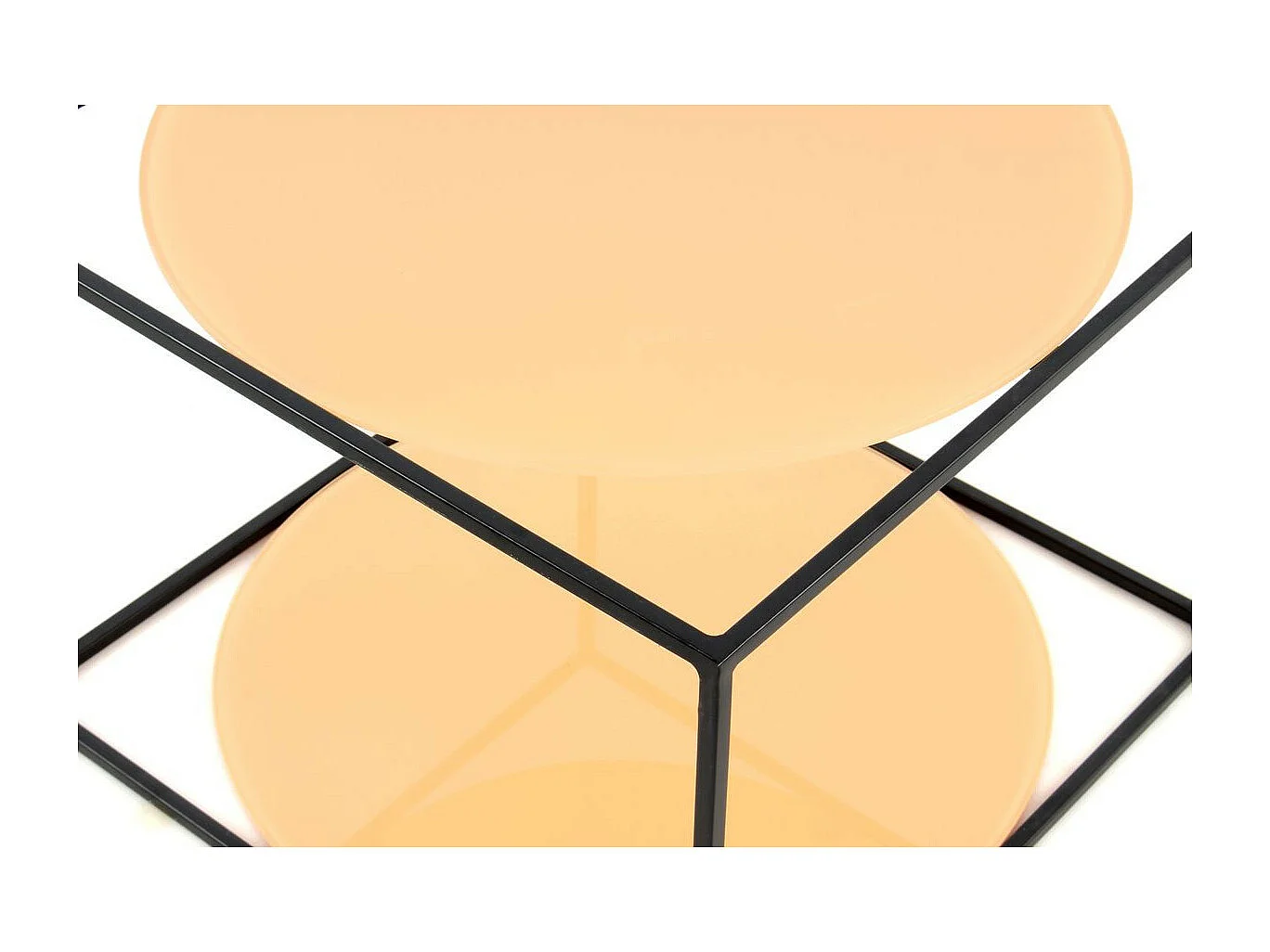 Table d'Appoint Design "Cody" 50cm Orange & Noir