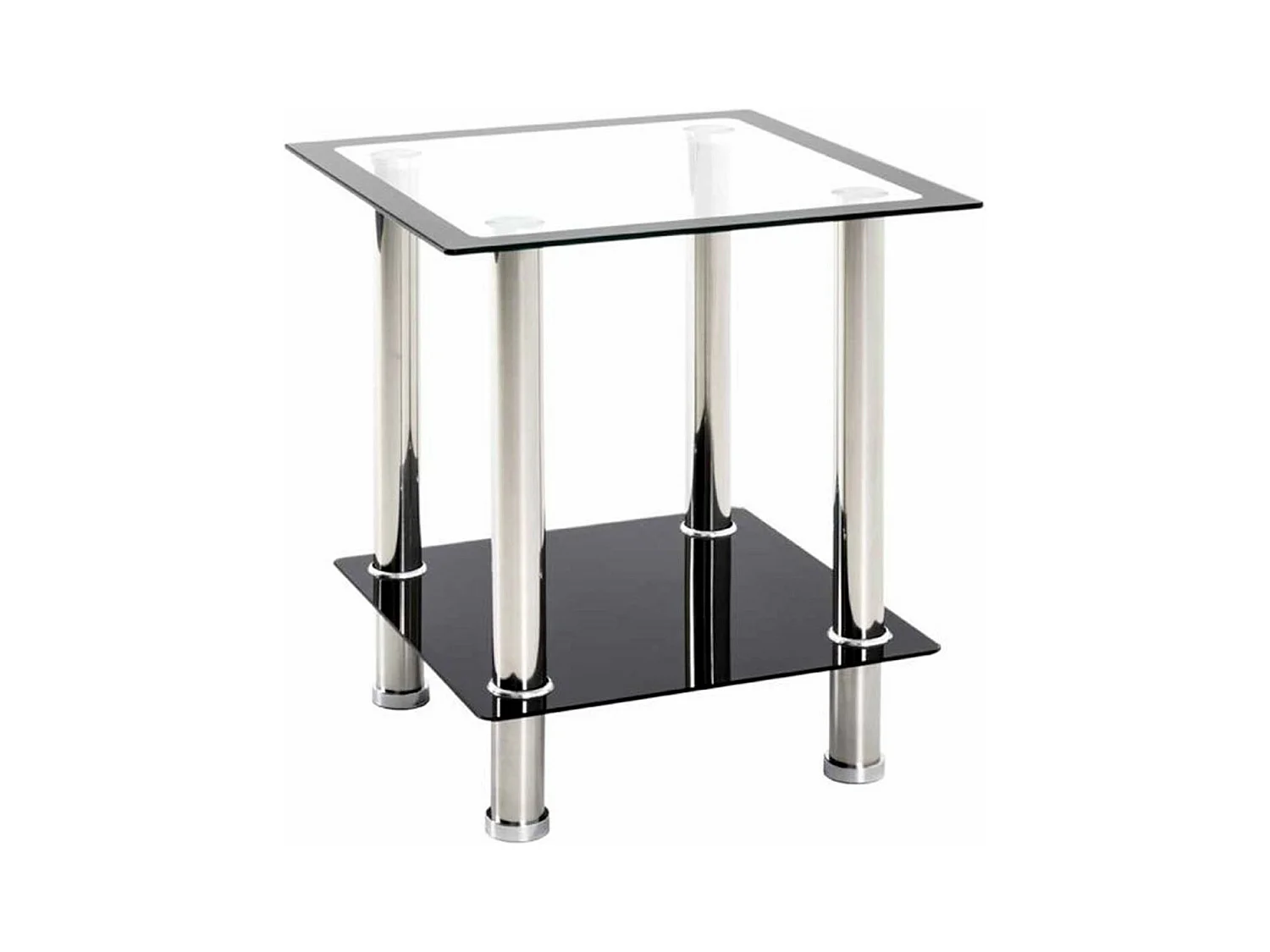 Table d'Appoint en Verre "Sacha" 46cm Noir