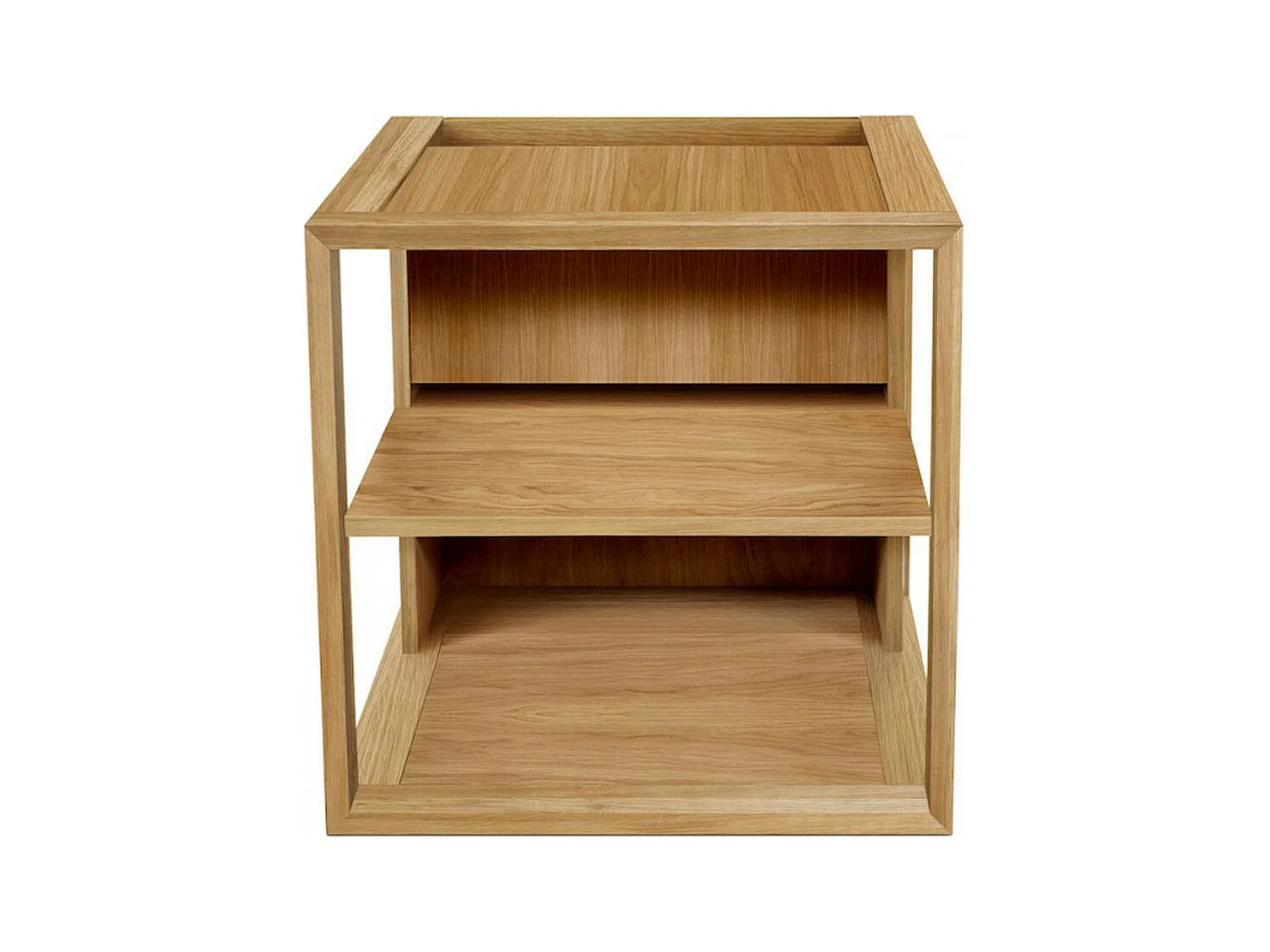 Table d'Appoint Design "Cuben" 50cm Chêne