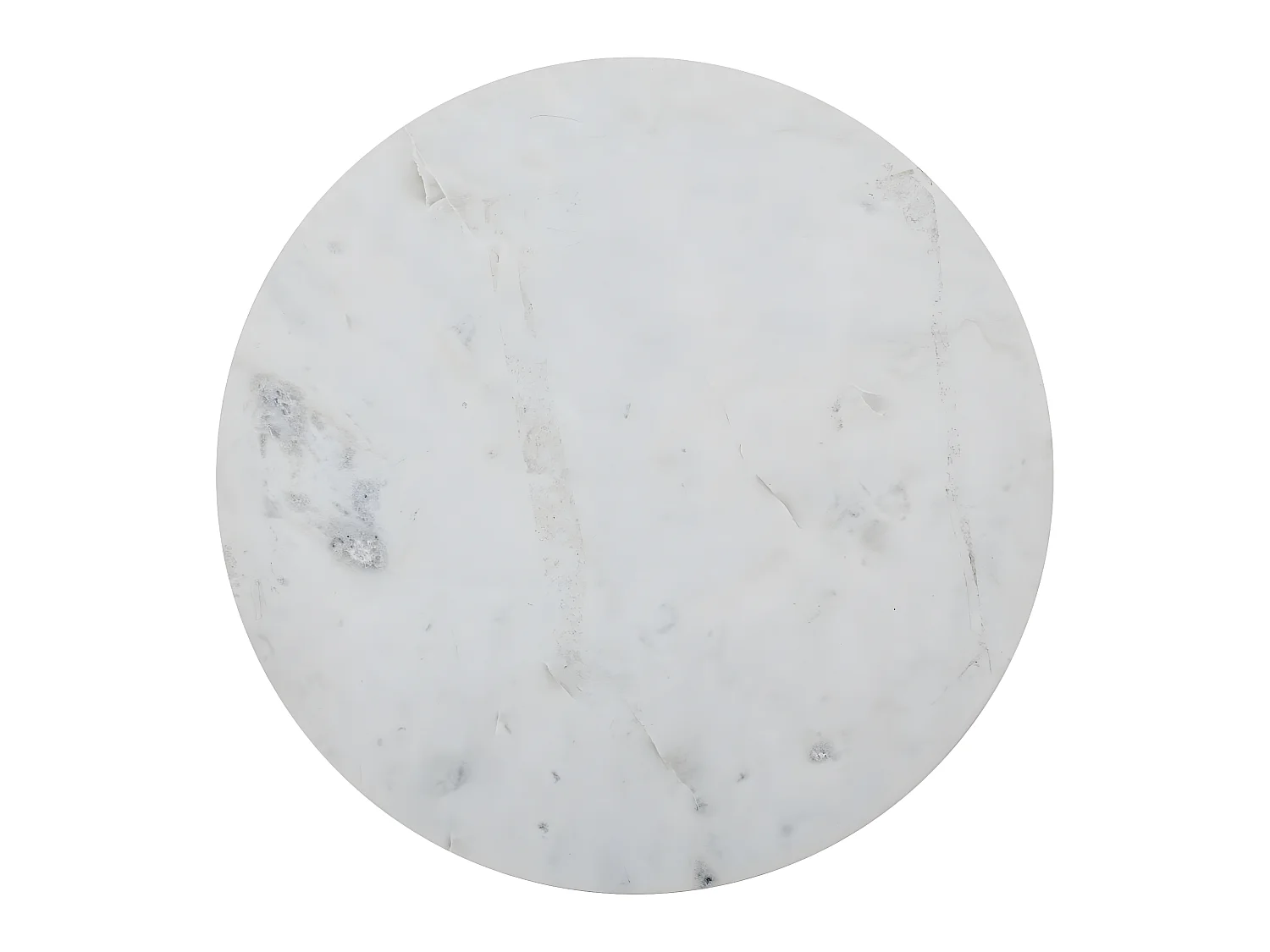 Lot de 2 Tables d'Appoint "Good" 60cm Blanc & Or