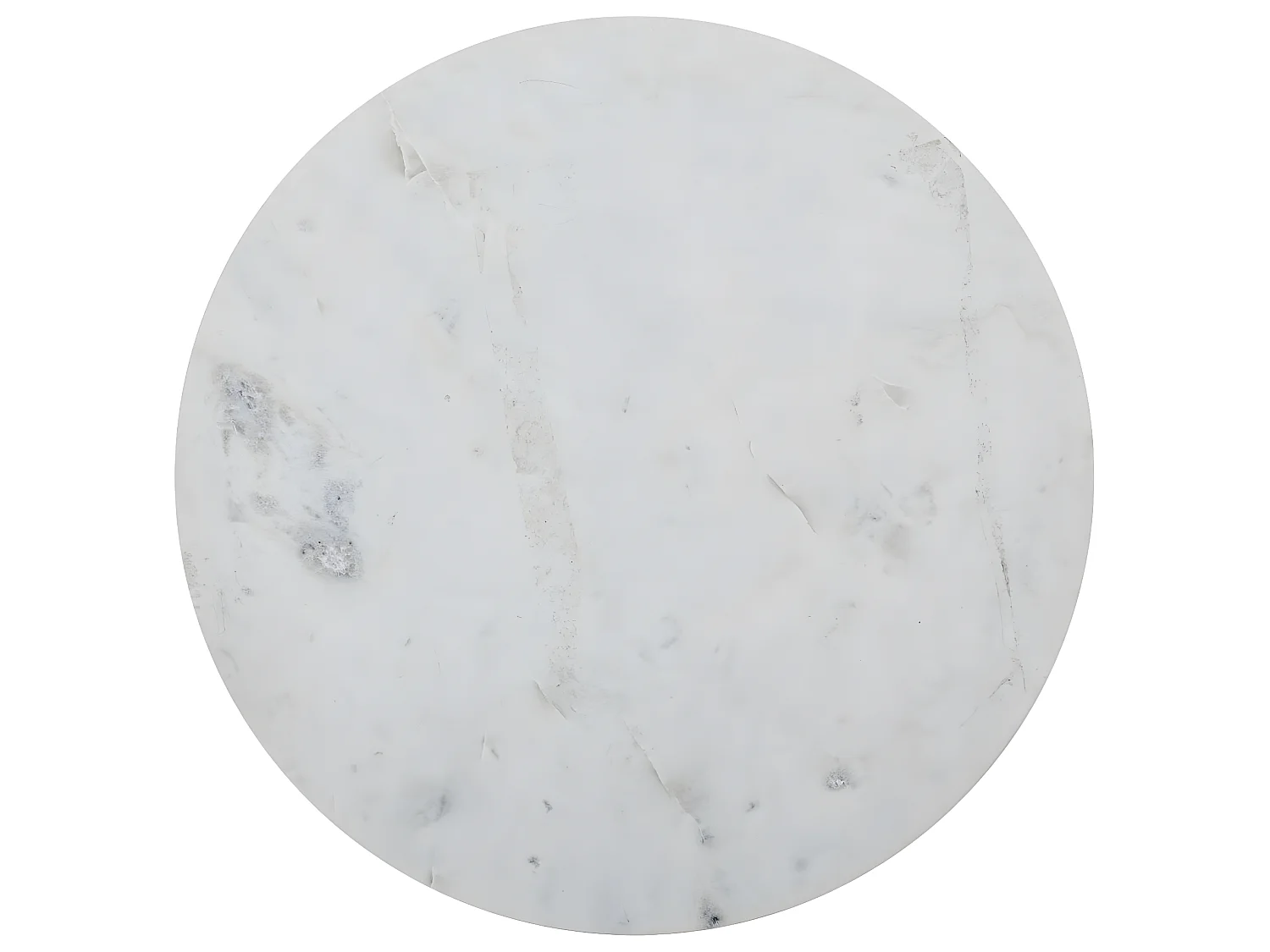 Lot de 2 Tables d'Appoint "Good" 60cm Blanc & Or