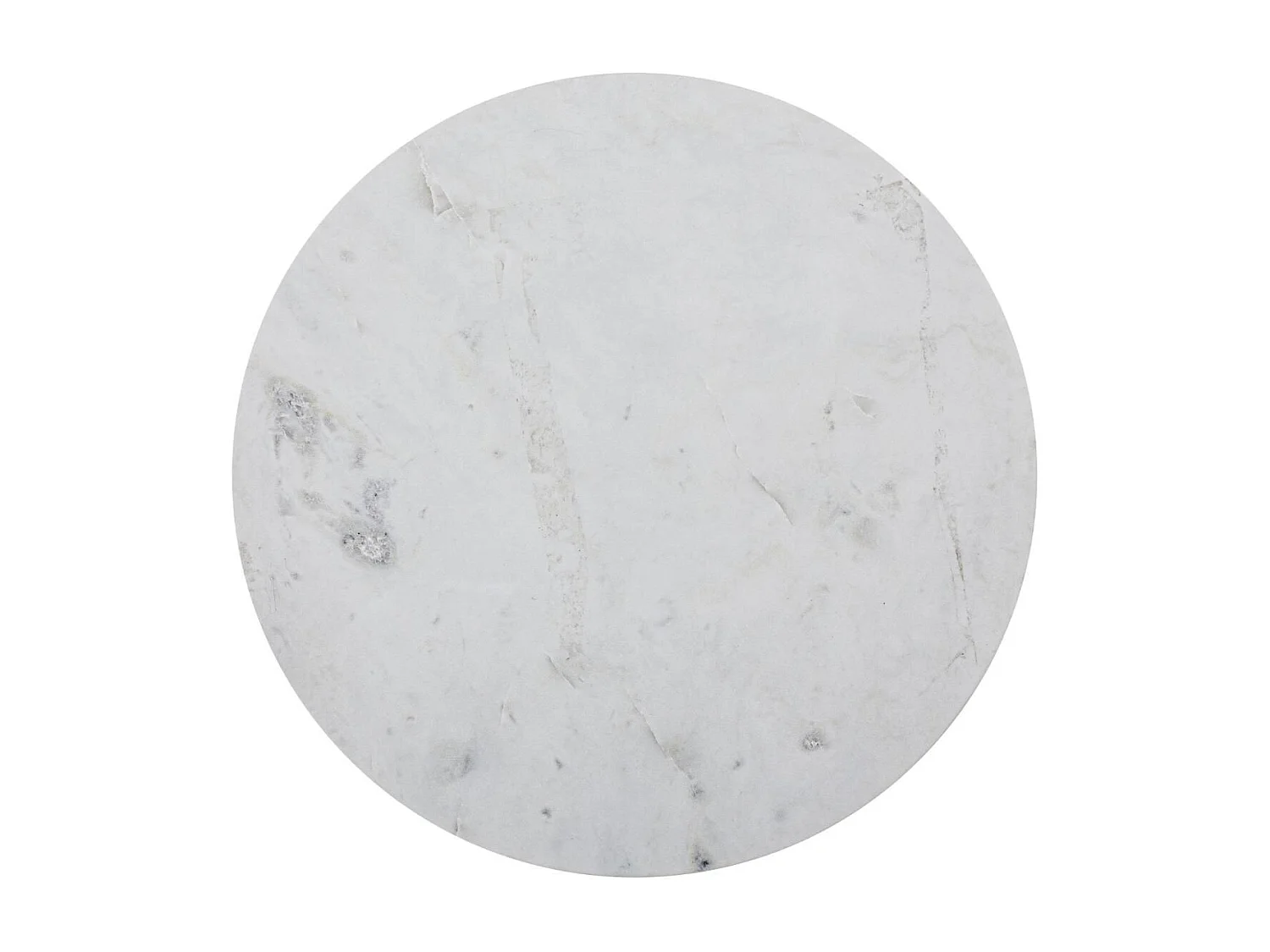 Lot de 2 Tables d'Appoint "Good" 60cm Blanc & Or