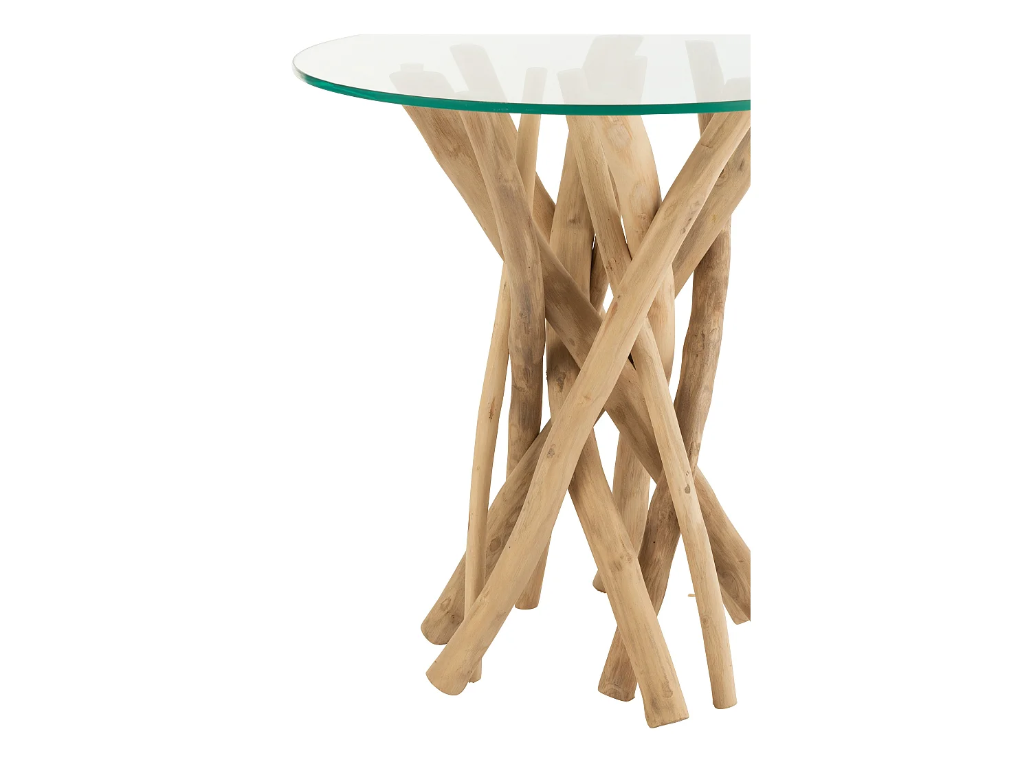 Table d'Appoint en Teck "Driftwood" 50cm Naturel