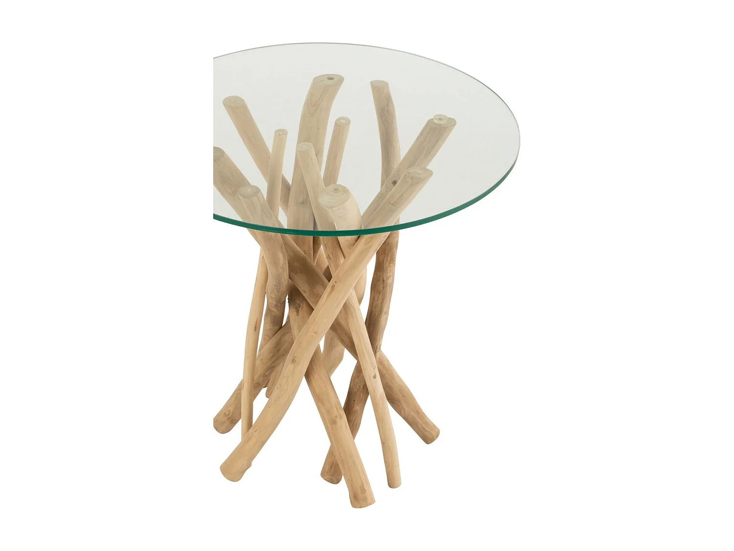 Table d'Appoint en Teck "Driftwood" 50cm Naturel