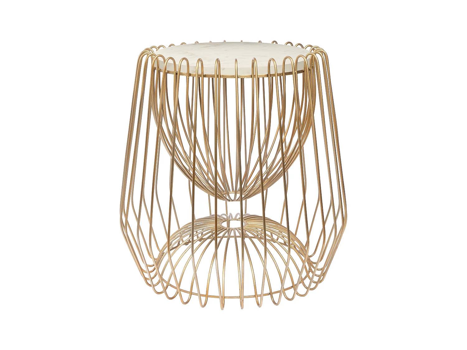 Table d'Appoint Design "Malibu" 51cm Blanc