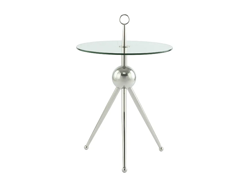 Table d'Appoint Design "Rodriga" 53cm Argent