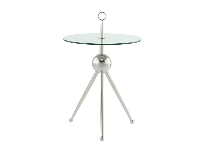 Table d'Appoint Design "Rodriga" 53cm Argent