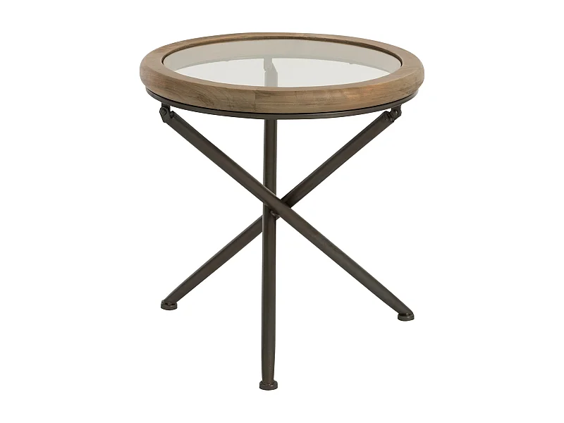 Table d'Appoint Ronde "Bruxelles" 52cm Naturel