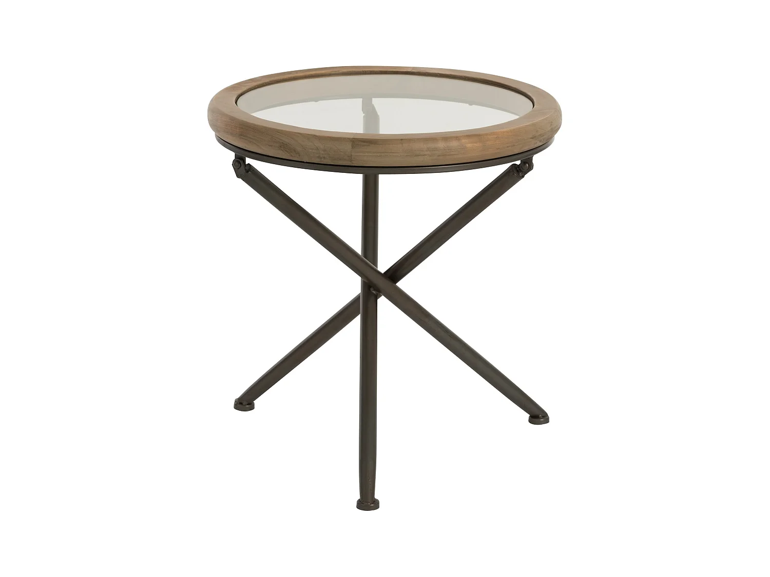 Table d'Appoint Ronde "Bruxelles" 52cm Naturel