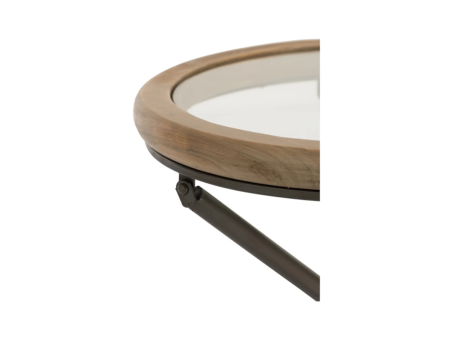 Table d'Appoint Ronde "Bruxelles" 52cm Naturel