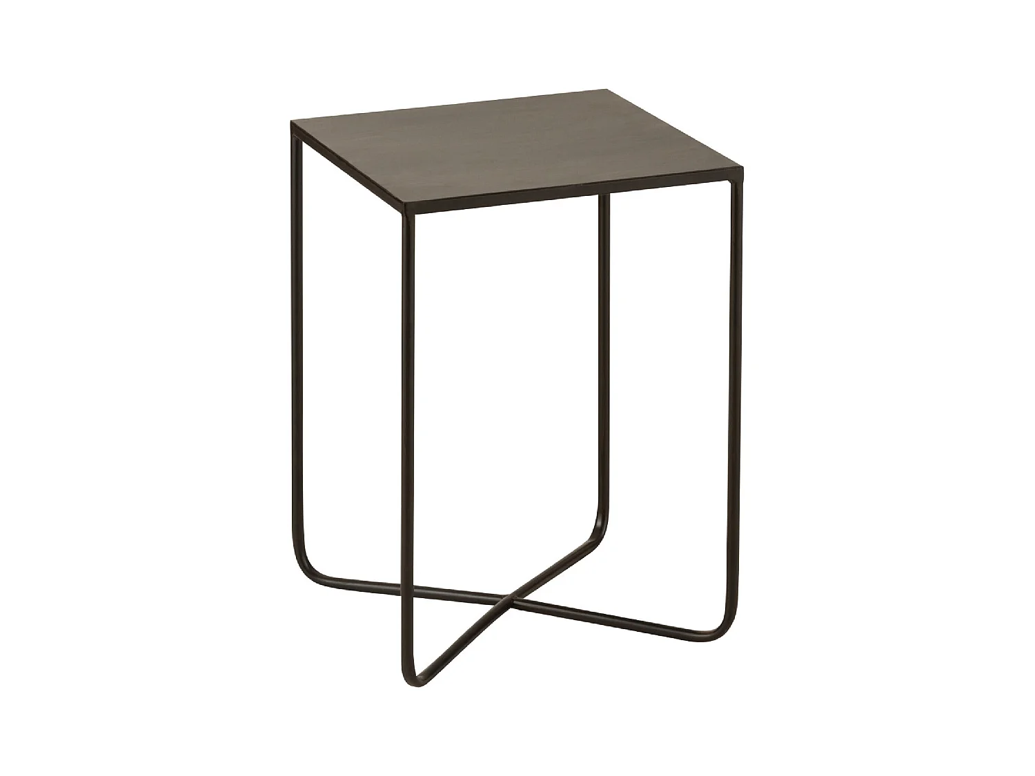 Table d'Appoint Design en Métal "Elsie" 50cm Noir