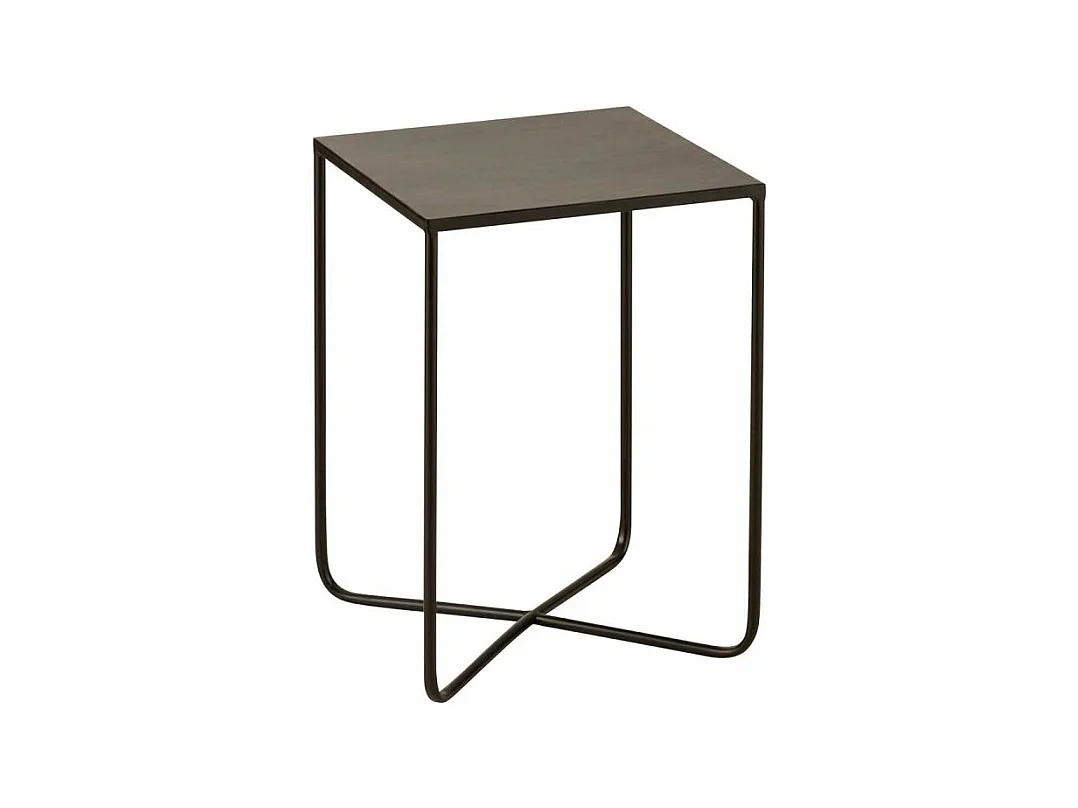 Table Gigogne Design "Pied en Croix" 50cm Noir