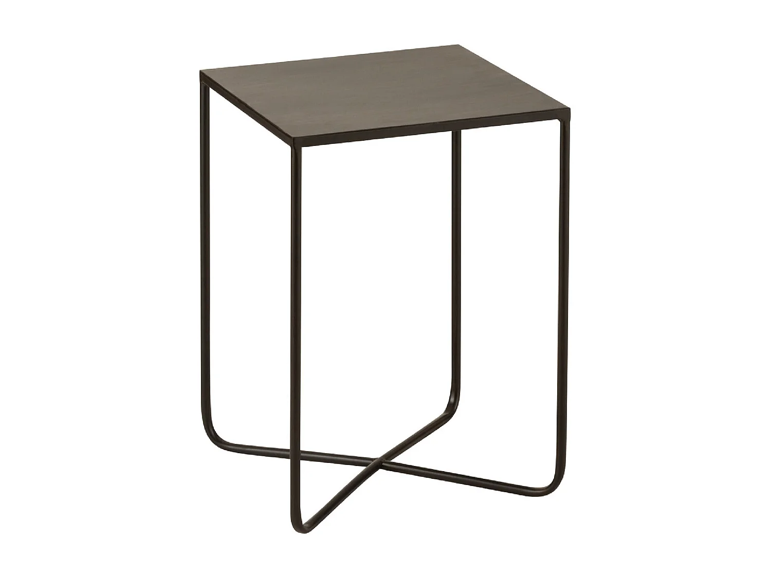 Table d'Appoint Design en Métal "Elsie" 50cm Noir