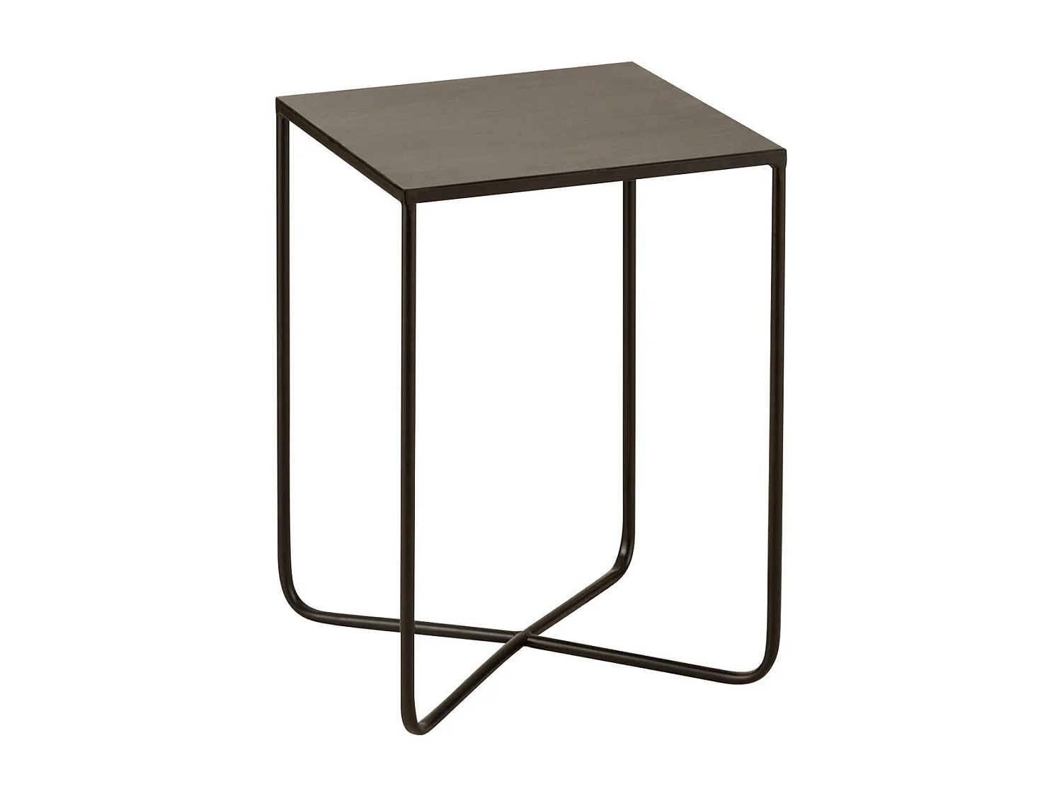 Table d'Appoint Design en Métal "Elsie" 50cm Noir