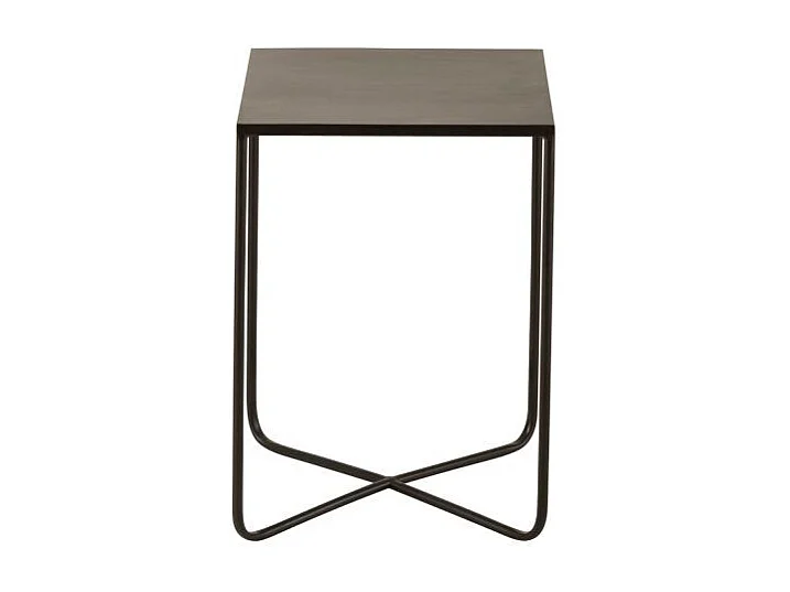 Table d'Appoint Design en Métal "Elsie" 50cm Noir