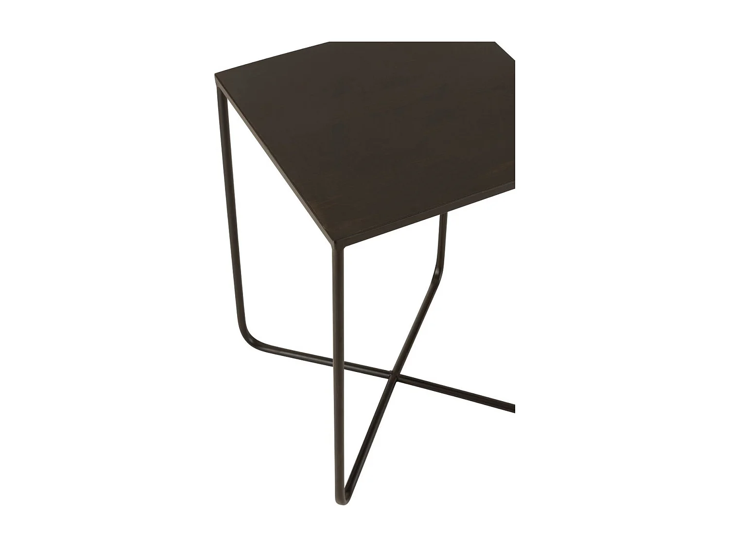 Table d'Appoint Design en Métal "Elsie" 50cm Noir