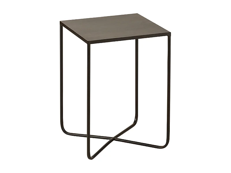 Table d'Appoint Design en Métal "Elsie" 50cm Noir