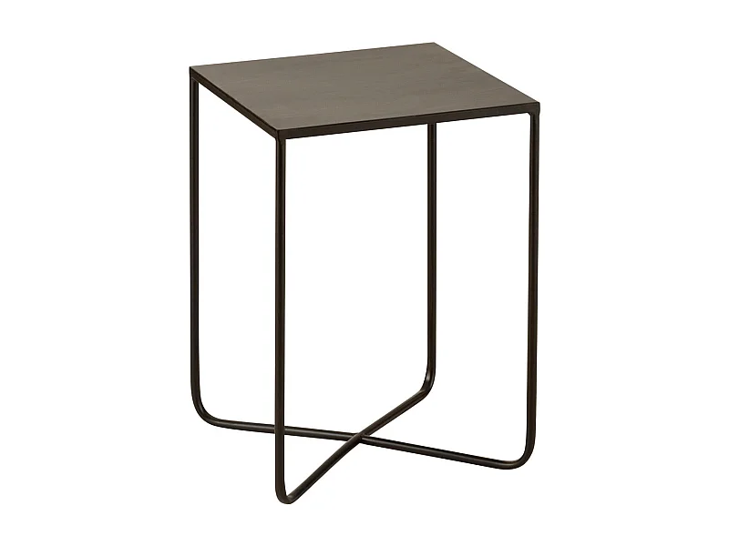 Table d'Appoint Design en Métal "Elsie" 50cm Noir