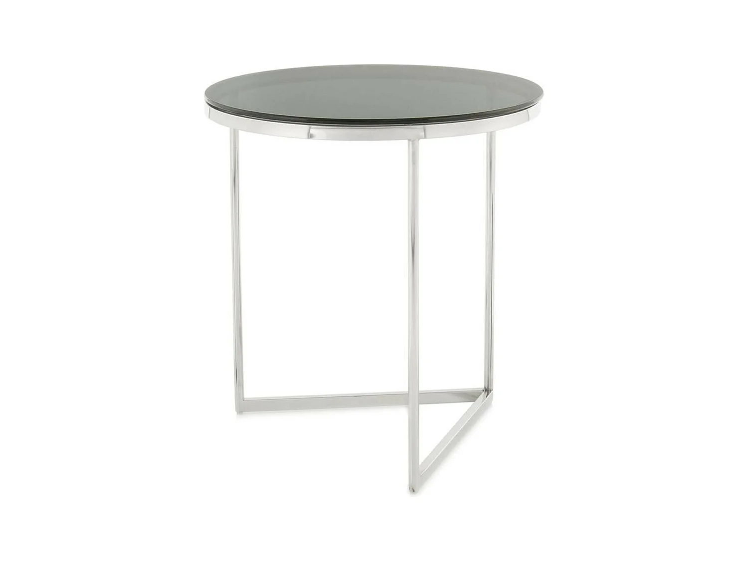 Table d'Appoint Design "Wynona" 55cm Noir & Argent