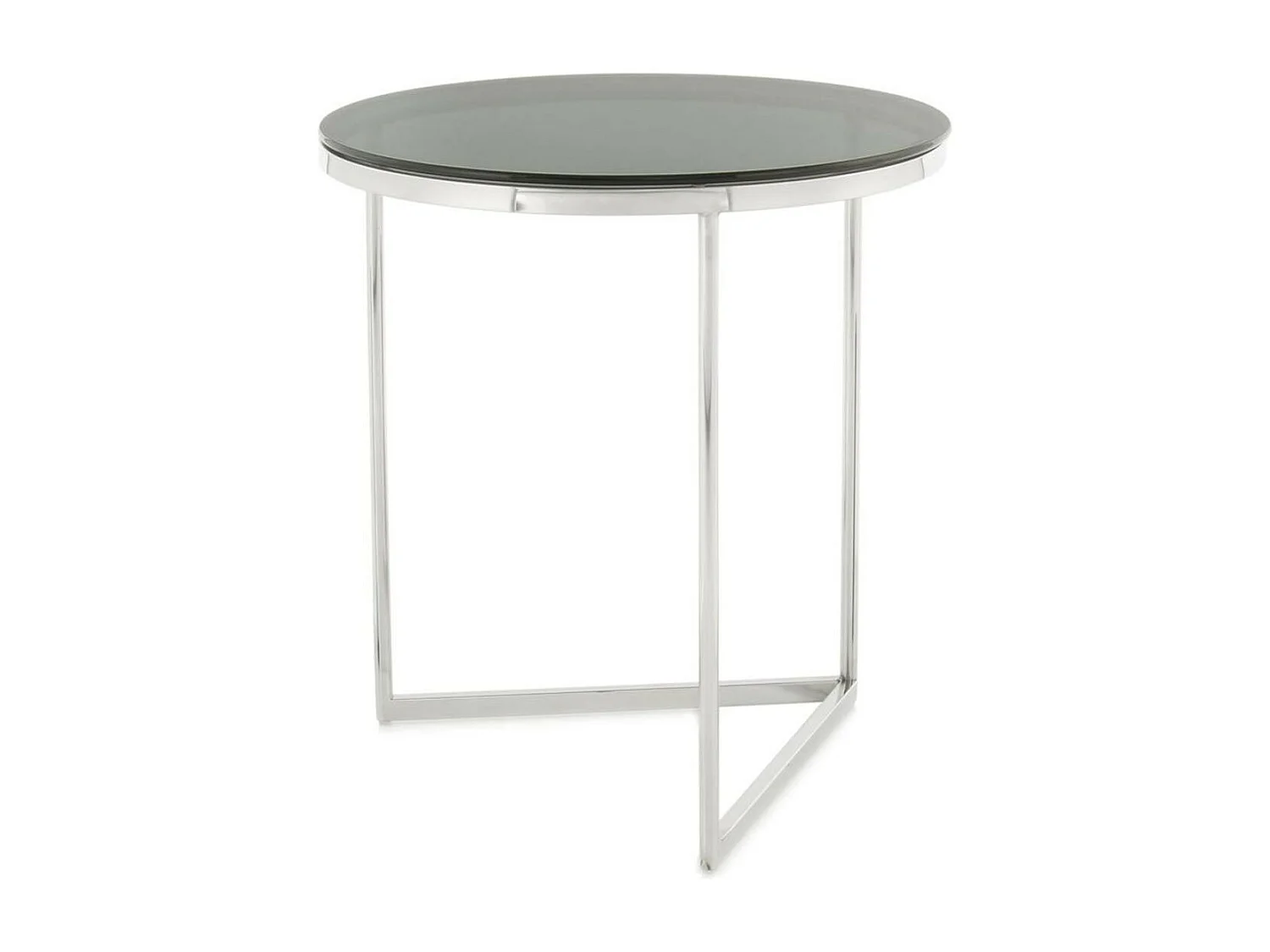 Table d'Appoint Design "Wynona" 55cm Noir & Argent