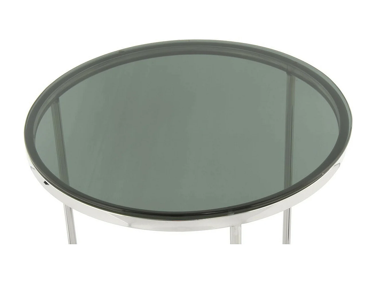 Table d'Appoint Design "Wynona" 55cm Noir & Argent