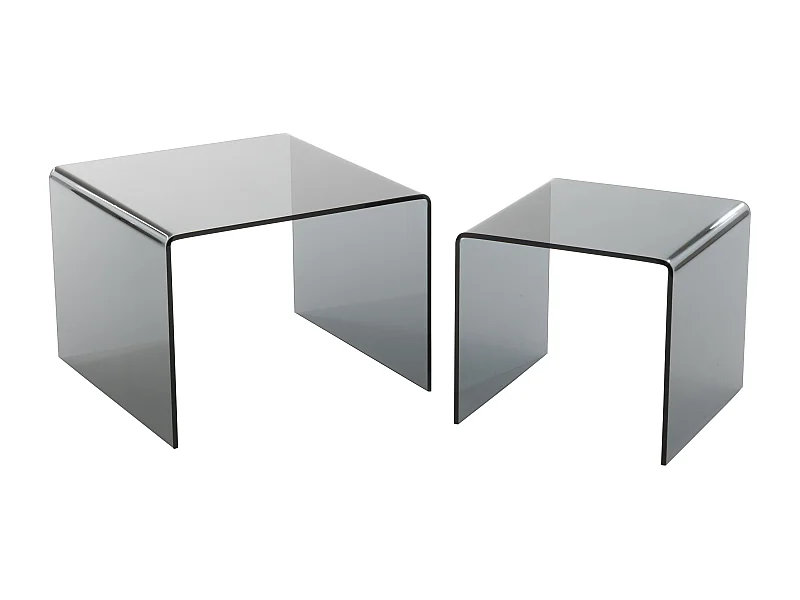 Lot de 2 Tables Gigognes "Magda" 65cm Noir