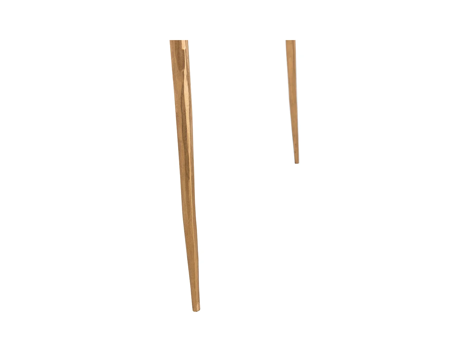 Lot de 2 Tables Gigognes "Lolita" 56cm Or & Blanc